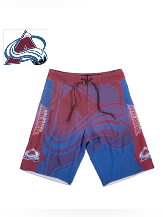 Klew Other - NWT [KLEW] Colorado Avalanche NHL Board Shorts Swim Trunks Men’s Sz Small (30)